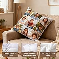 Vista 5 de Almohada personalizada, almohadas personalizadas con imagen, almohadas personalizadas con fotos de mascotas, almohada para niños con nombres, regalo