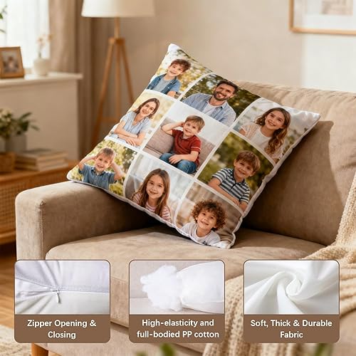 Miniatura 5 de Almohada personalizada, almohadas personalizadas con imagen, almohadas personalizadas con fotos de mascotas, almohada para niños con nombres, regalo