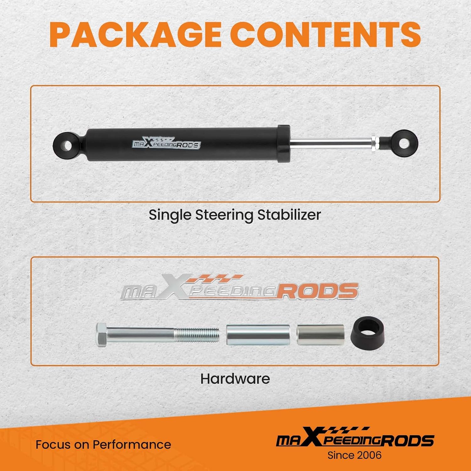 maXpeedingrods Steering Stabilizer For Ford F-250 F-350 Super Duty 4WD 1999-2004