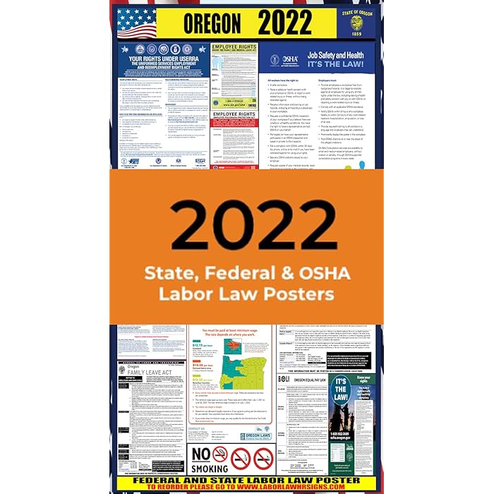 Buy 2022 Oregon (OR) State Labor Law Poster State, Federal and OSHA