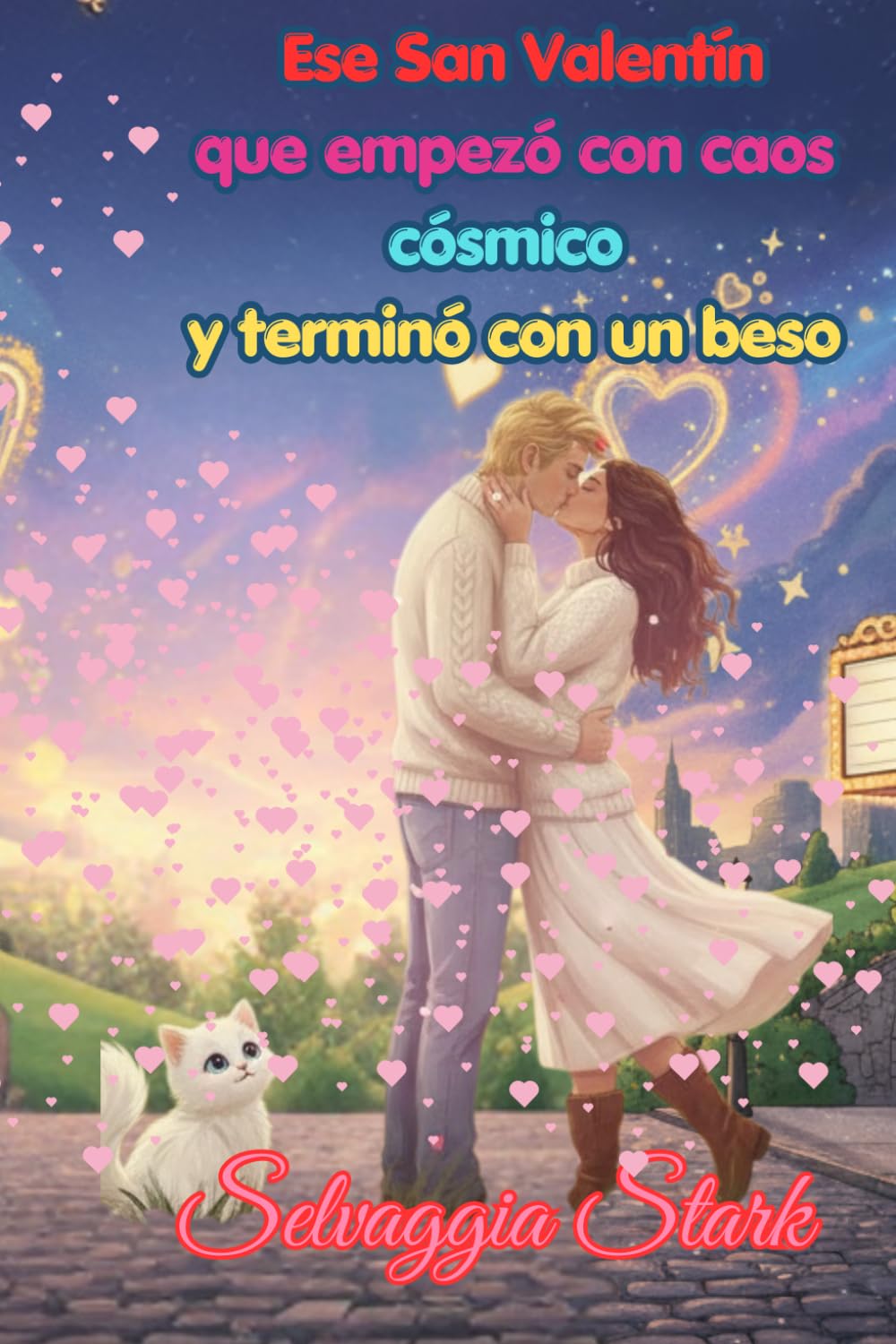Ese San Valentín que empezó con caos cósmico y terminó con un beso: Una comedia romántica irónica y luminosa… donde el destino se alinea, los corazones tropiezan y la gata observa.