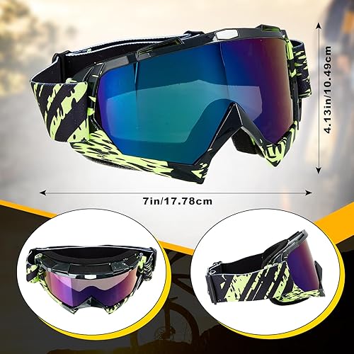 Miniatura 3 de Tallew 4 pares de gafas de motocross, gafas de motocross, gafas de carreras de ATV, para hombres y mujeres, deportes de potencia y esquí