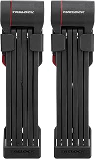TRELOCK 2x FS 480/100 COPS X-Press TWIN – Set mit 2 Faltschlössern – Länge 100 cm – Sicherheitsstufe 12 – inkl. X-Press Halter – Fach für Tracking Tag
