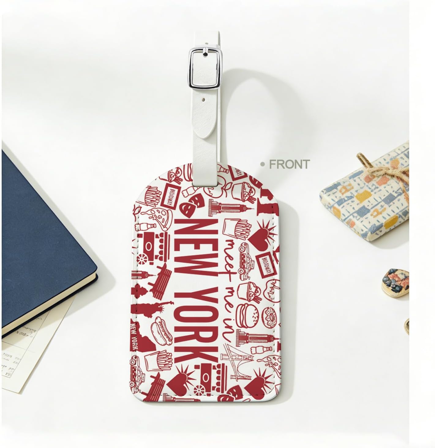 MAOFAED Meet Me in New York Luggage Tag, New York Trip Gift, Suitcase Tag for Travel, City Souvenir, Girls Trip Gifts (meetNy) image 3