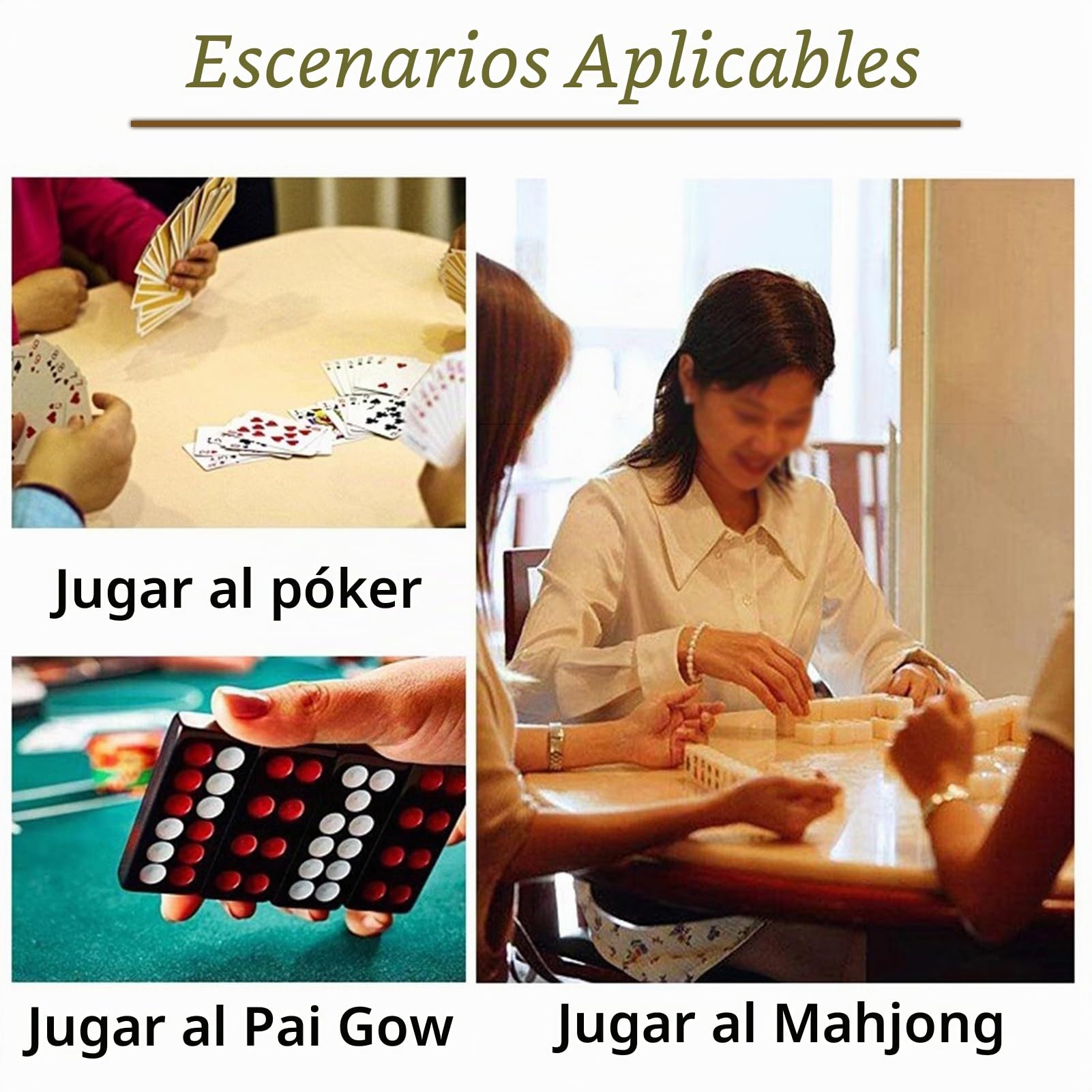 Tapete grande de Mahjong con respaldo de goma, mantel suave y antideslizante, tapete de mesa para Mahjong, Paigow, Poker, cartas y juegos de mesa (verde, 80 cm)