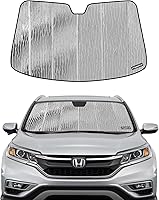 Vista 10 de Parasol de parabrisas para Honda Civic 2016-2021 Touring Type R con cámara, reversible, plateado/negro