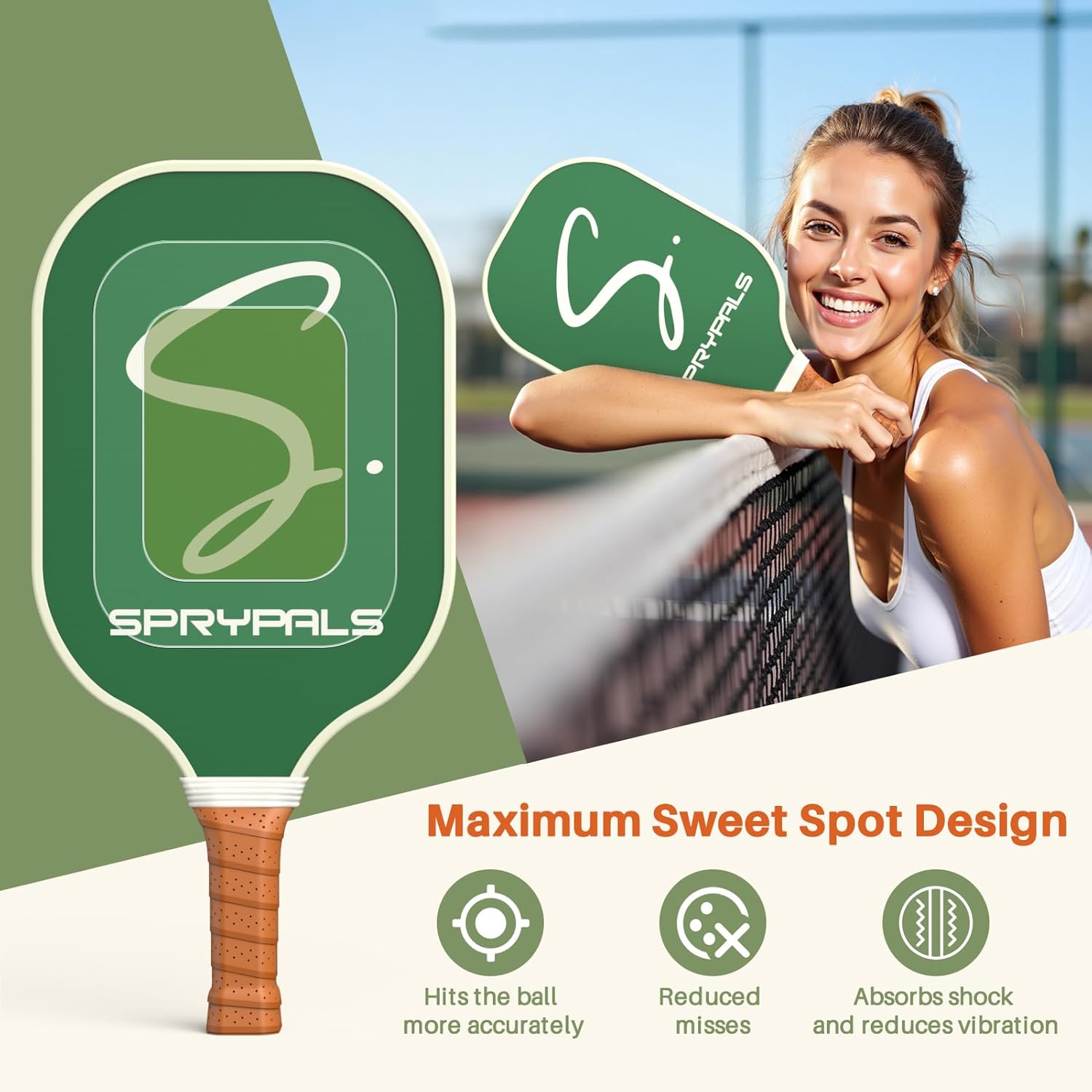 Pickleball Paddles Set of 2/4, USAPA Approved Pickleball Paddle Fiberglass Face Lightweight Pickleball Rackets with Pickle Ball Balls and Carry Bag Pickleball Set for Men & Women