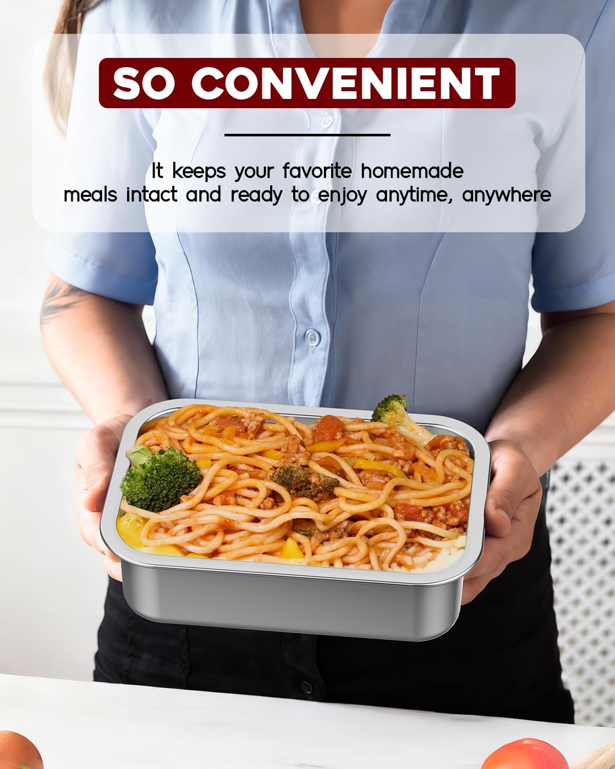 Cordless Electric Lunch Box 1.2L Stainless Steel Container image 4