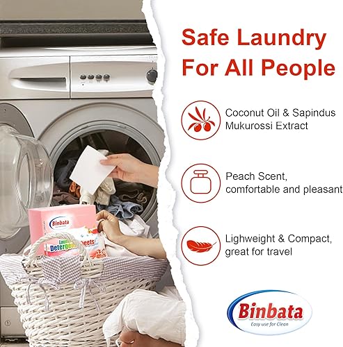 Miniatura 24 de Hojas de detergente para ropa, hasta 128 cargas, hipoalergénicas, ecológicas, sin perfume, biodegradables, sin plástico, sin líquido, adecuadas