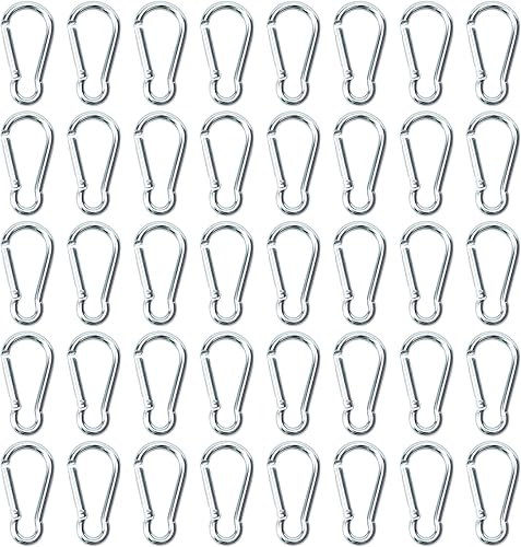 80 mosquetones pequeños caribeaner a granel de 1.89 pulgadas con resorte a presión, clip para llavero de aluminio, lote D, mosquetones para disponible en Yaxa Venezuela