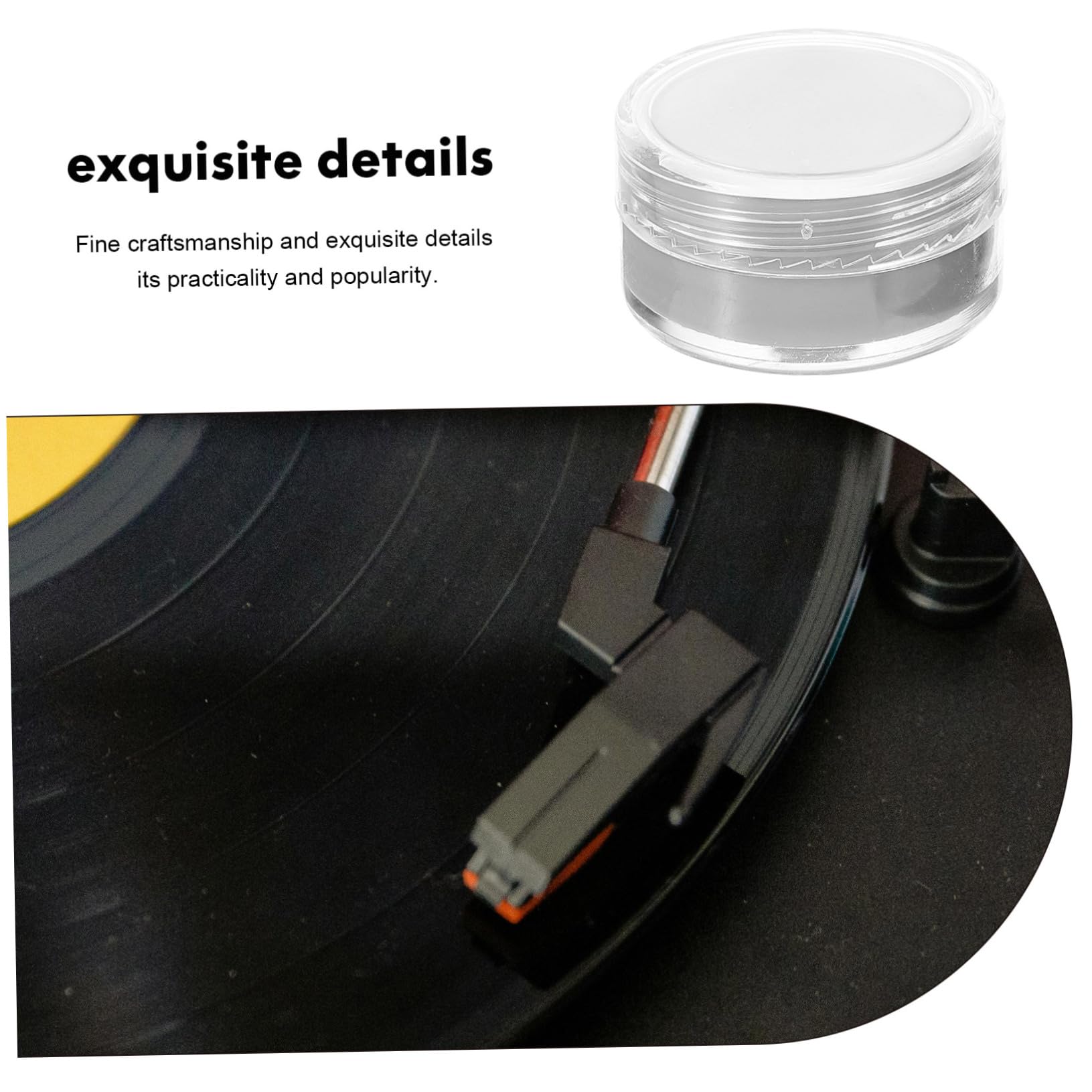 Gel Pulitore per Puntina del Giradischi in Plastica Bianco Formula Detergente per Prolungare la Durata dei Dischi Vinile