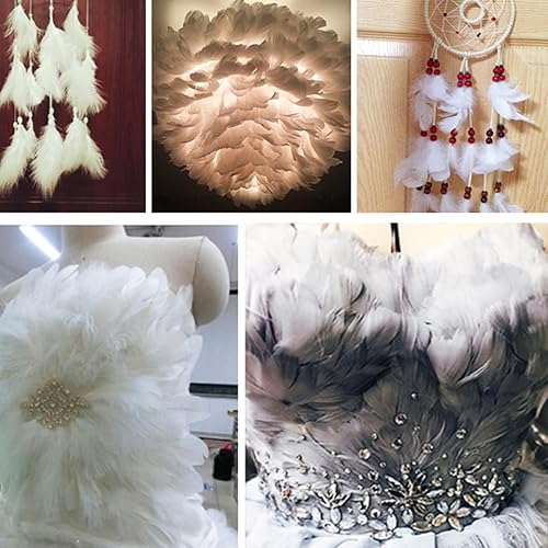 Miniatura 7 de 100 plumas de ganso amarillas de 6 a 8 pulgadas para manualidades, decoración de fiesta de boda, ropa, sombreros, accesorios, atrapasueños