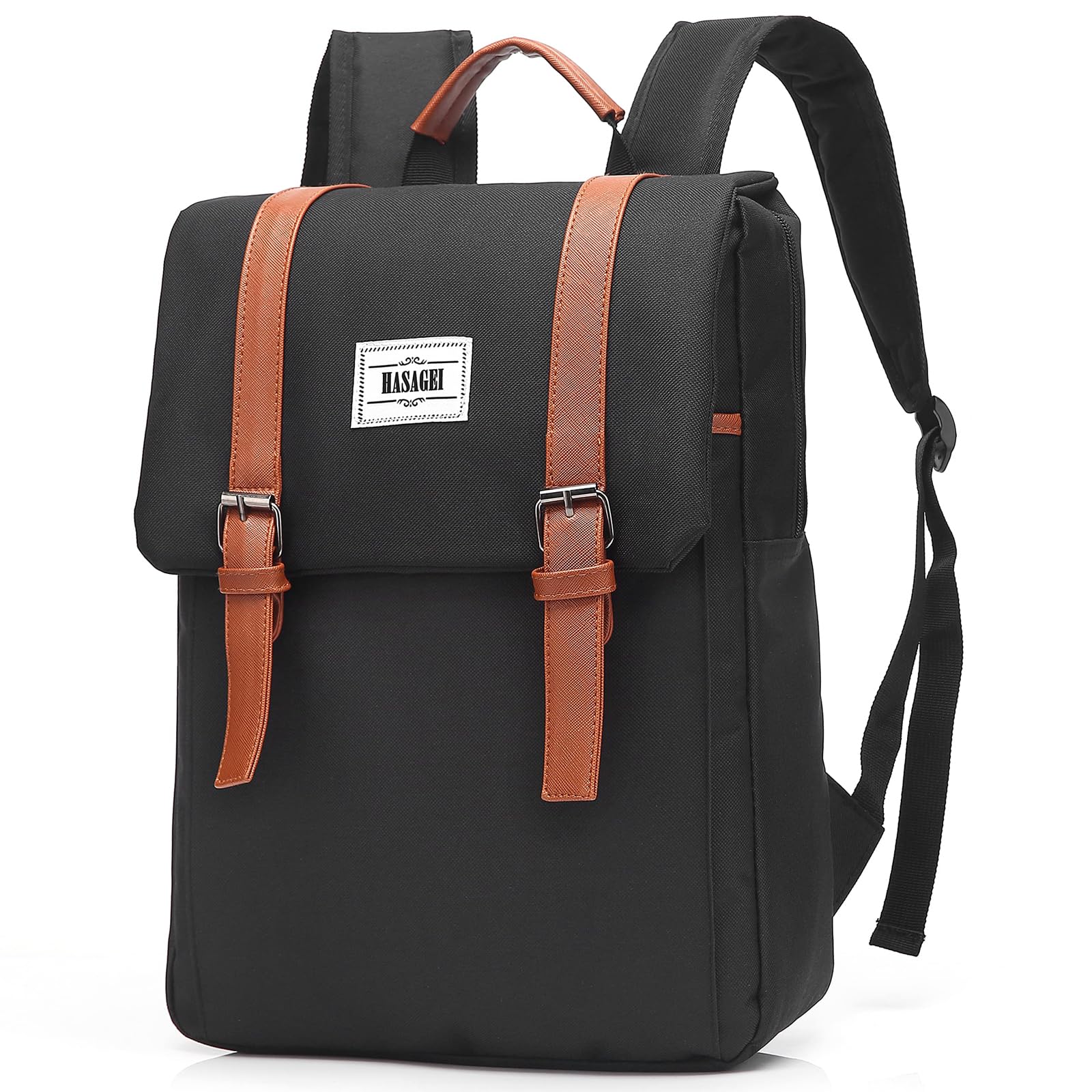 HASAGEI Mochila Mujer Casual Mochila para 15.6" Portatil Mujer Mochila Vintage Mochilas para Portátiles y Netbooks Bolso Universidad Mochila Oxford de tres Capas con Cinturón