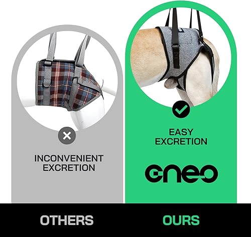 Miniatura 2 de Arnés de elevación para perros, arnés de perro para perros medianos y grandes, arnés de apoyo ajustable para patas traseras, arnés para mascotas de