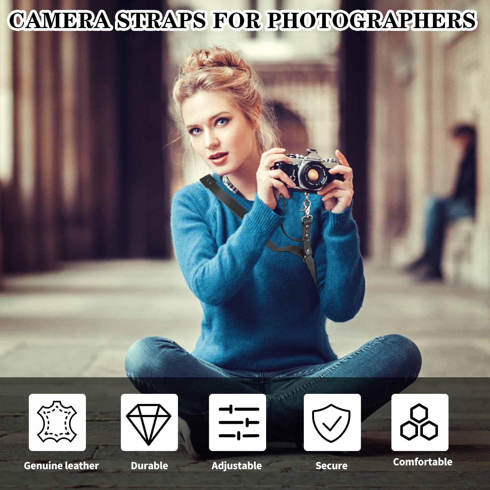 Tracolla Per Fotocamera In Pelle Per Fotocamera,Cinghia Per Fotocamera Tracolla Macchina Fotografica,Tracolla Fotocamera,Cinghia Macchina Fotografica per tutte le fotocamere DSLR/SLR