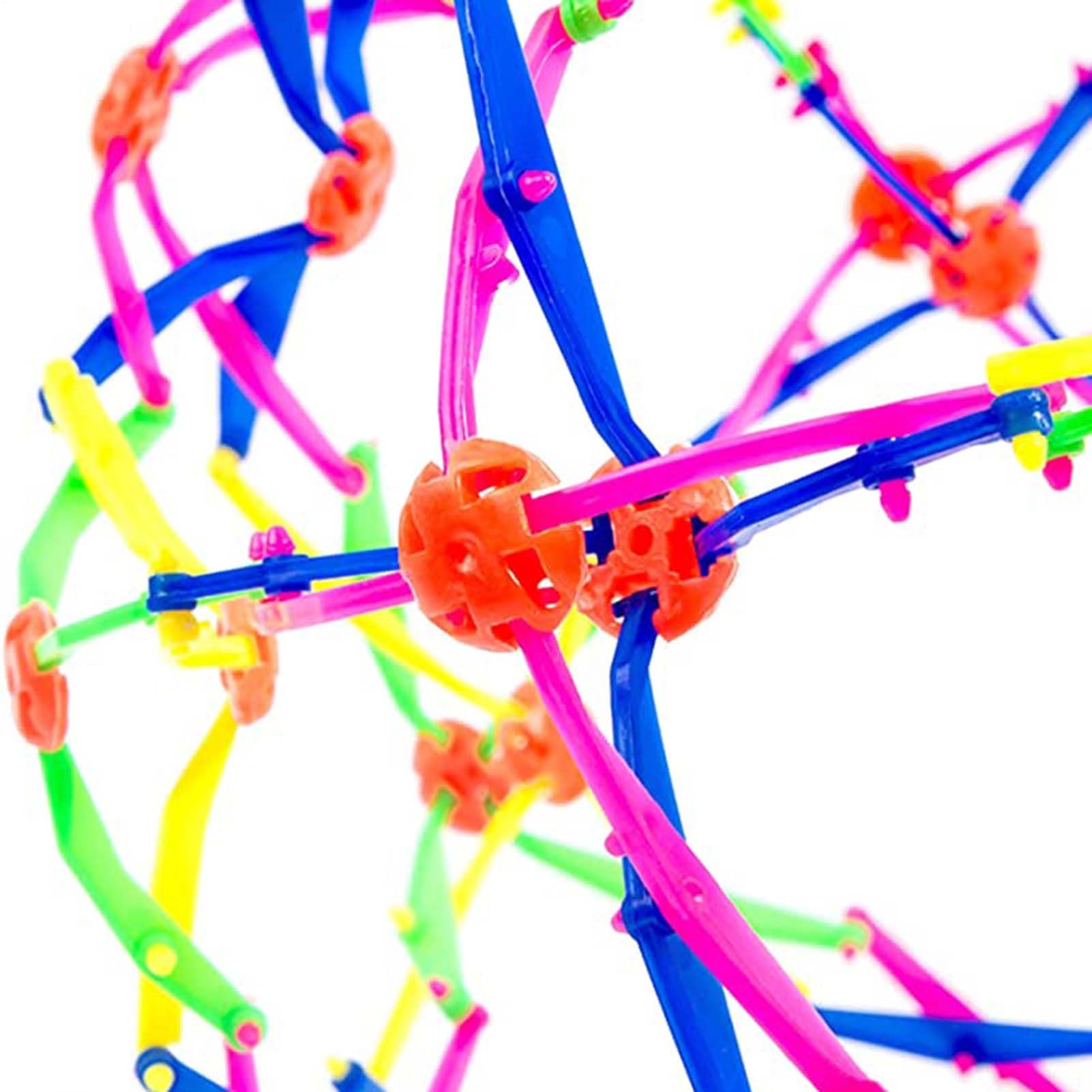 Balle respiratoire Extensible | 6,5 Pouces Rainbow Magic Ball Fidget Toy | Balles de Fleurs transformables Toys Puzzle avec la lumière | Extension balles Sensory Stress Relief Toys for TDAH Yoga