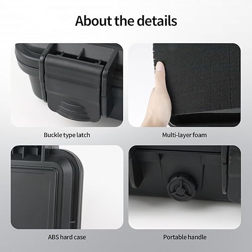Miniatura 4 de Funda rígida de espuma pre-cubada, funda de espuma personalizable para joyas, pequeños aparatos electrónicos y accesorios, se puede llevar en una