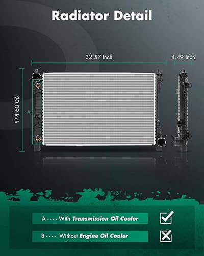 Miniatura 2 de SCITOO Radiador CU2337 se adapta a 2001 2002 2003 2004 2005 para Mercedes-Benz C240 2.6L 2006 2007 para Mercedes-Benz C350 3.5L