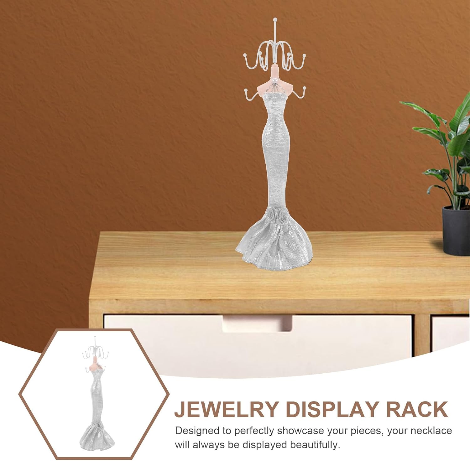 Resin Jewelry Display Stand Mannequin Holder for Earrings Necklaces image 3