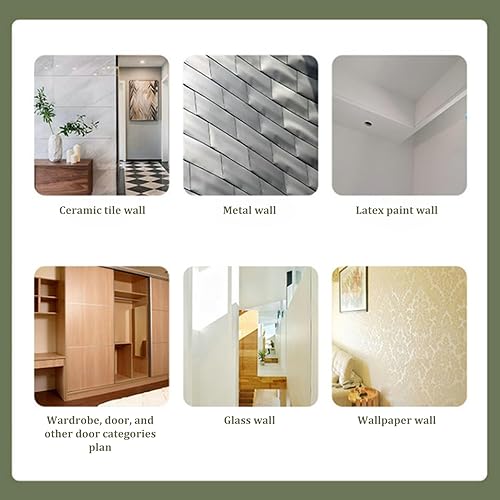 Miniatura 7 de Laqerjc Espejo de cuerpo completo para pared de 11.81 x 11.81 pulgadas, 4 piezas, espejo acrílico montado en la pared, autoadhesivo, sin marco,