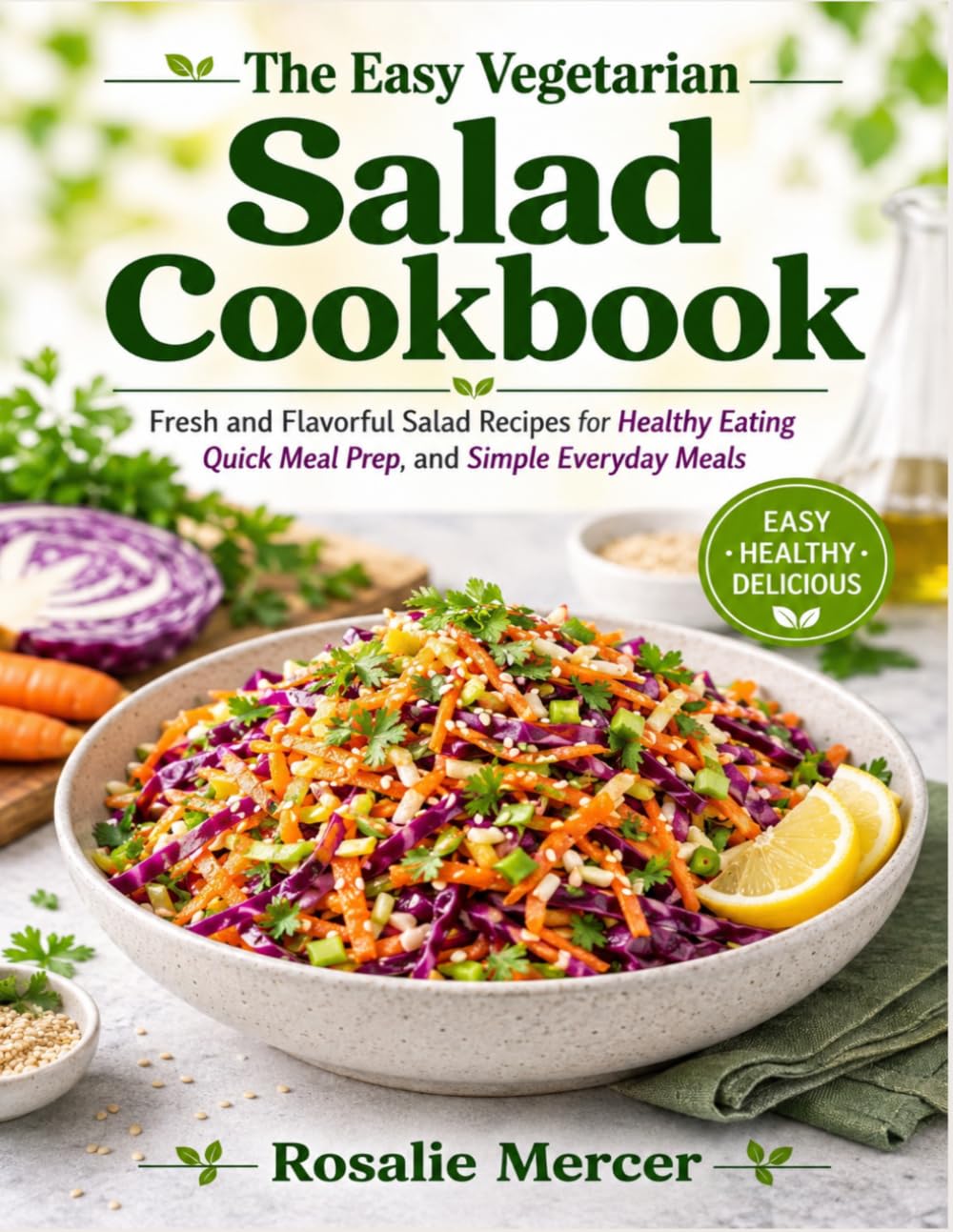 The Easy Vegetarian Salad Cookbook: Fresh and Flavorful Salad Recipes for Healthy Eating, Quick Meal Prep, and Simple Everyday Meals.