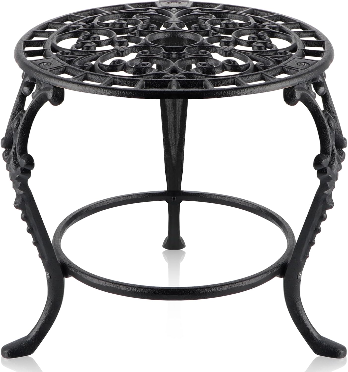 MOLIGOU Cast Iron Plant Stand, Heavy Duty Flower Pot Stand, Potted Plant Holder for Living Room, Bedroom, Entryway