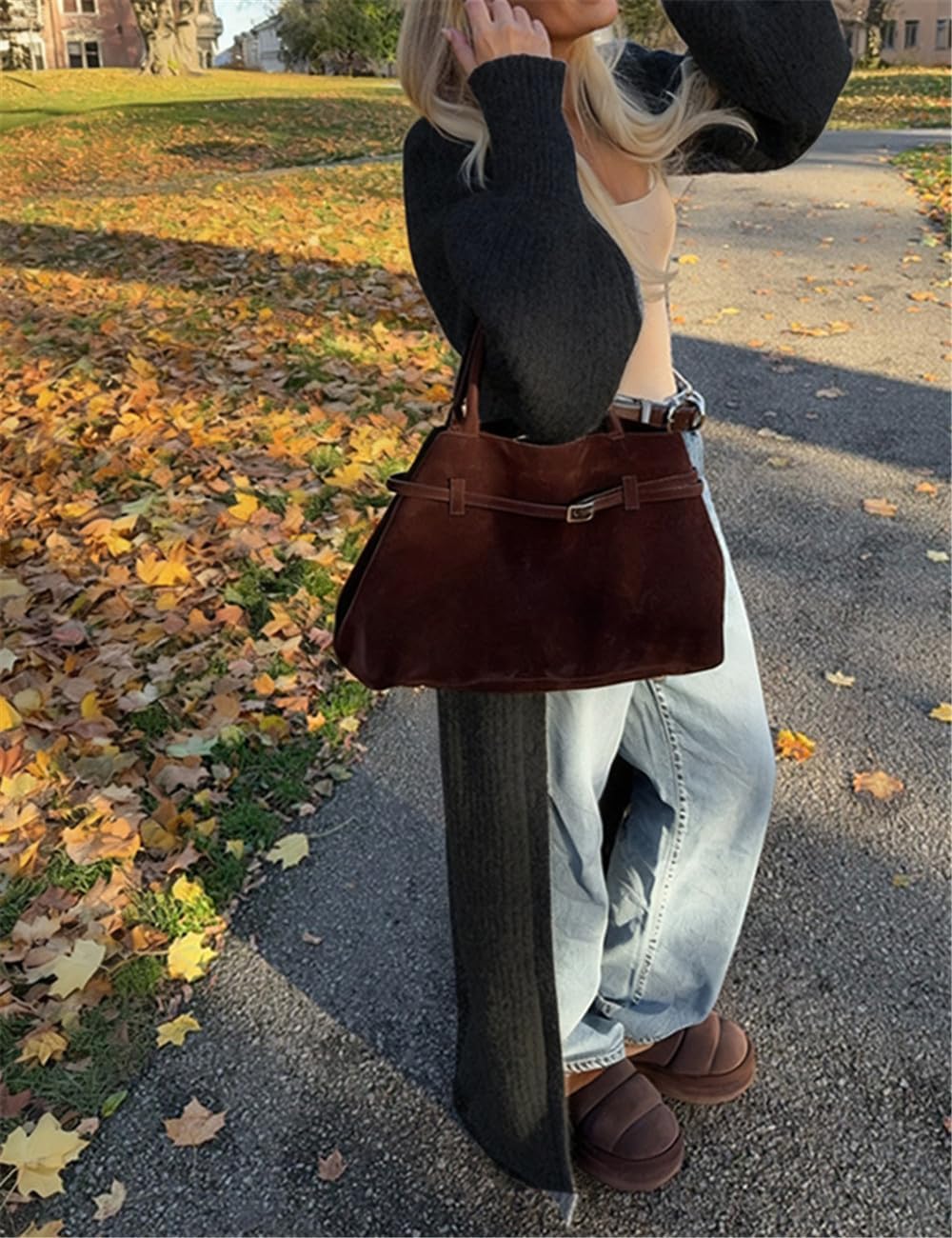 Women's 2025 Trendy V-Neck Button Down Long Cardigans, Chunky Knit Fall Maxi Coat Sweater Dress - Image 4