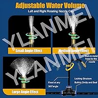 Vista 5 de 360° Curved Garden Automatic Irrigation System, Adjustable Nozzle, Water-Saving Design, Fogging Irrigation Kit, Quick Installation Drip Irrigation