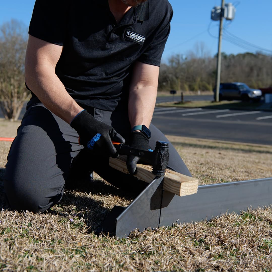 Hammer-in Landscape Edging - Cor-Ten Steel - Start/Finish Pieces (COR-Ten Steel, 8-in)