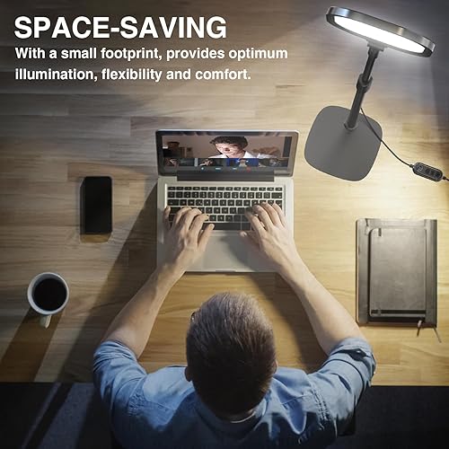 Miniatura 8 de Iluminación de videoconferencia de escritorio para reuniones de zoom, computadora, laptop, trabajo desde casa con luz suave natural, brillo