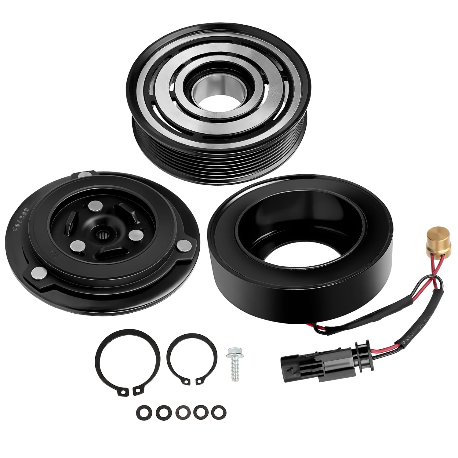 SCITOO A/C Compressor Clutch for Buick LaCrosse 2.4L for Buick Regal 2.4L for Chevy Impala 2.4L for Chevy Malibu 2.4L 2012-2016 13309045 22947669