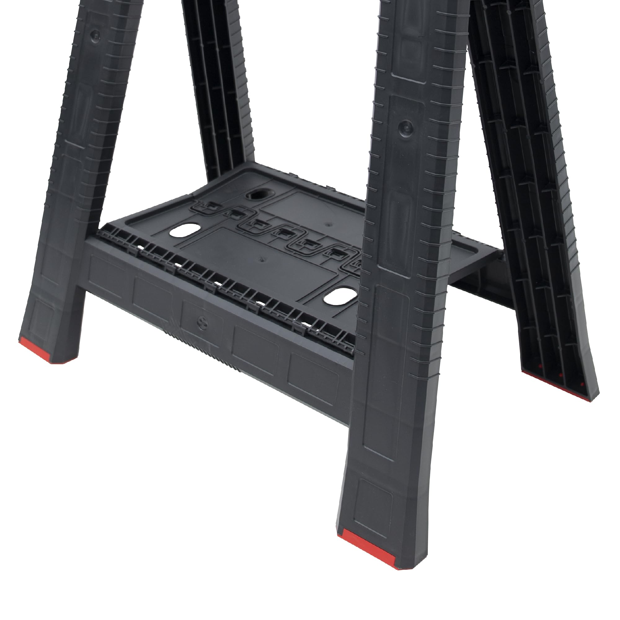Kozioł roboczy, składany kozioł warsztatowy, 2 sztuki, 76,5 x 58 cm, nośność do 350 kg, kozioł podporowy z półką na narzędzia i małe części z antypoślizgowymi nóżkami