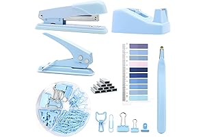 UPIHO Blue Desk Organizers and Accessories - Desk Accessory Kit for Women