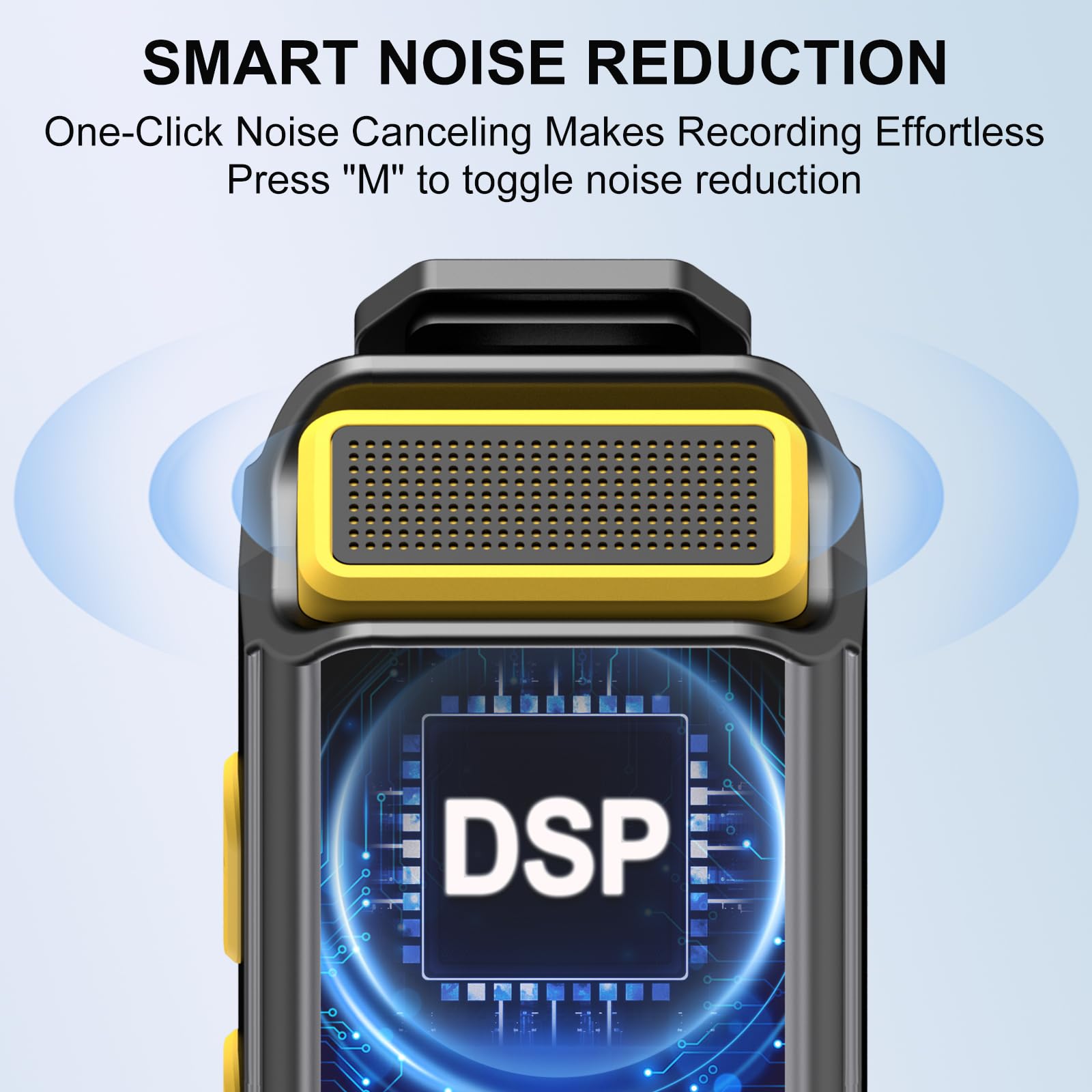 VEZQUA Mini Lavalier Microphone for iPhone/Android/PC, Lav Mic with 45H Battery, Noise Cancellation, 48KHz 16-Bit, Wireless Mic for Video Recording, Tiktok, YouTube, Vlog