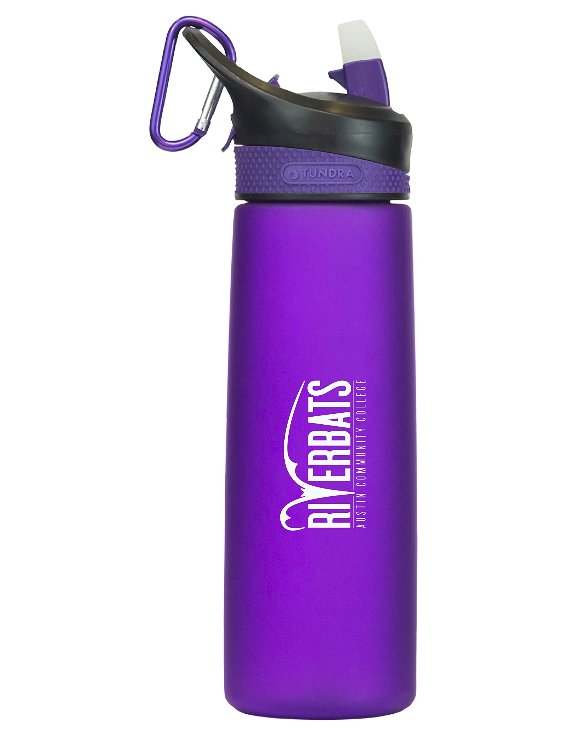 Austin Community College District Tritan Plastic Frosted Sport Water Bottle, Design-1 - Purple