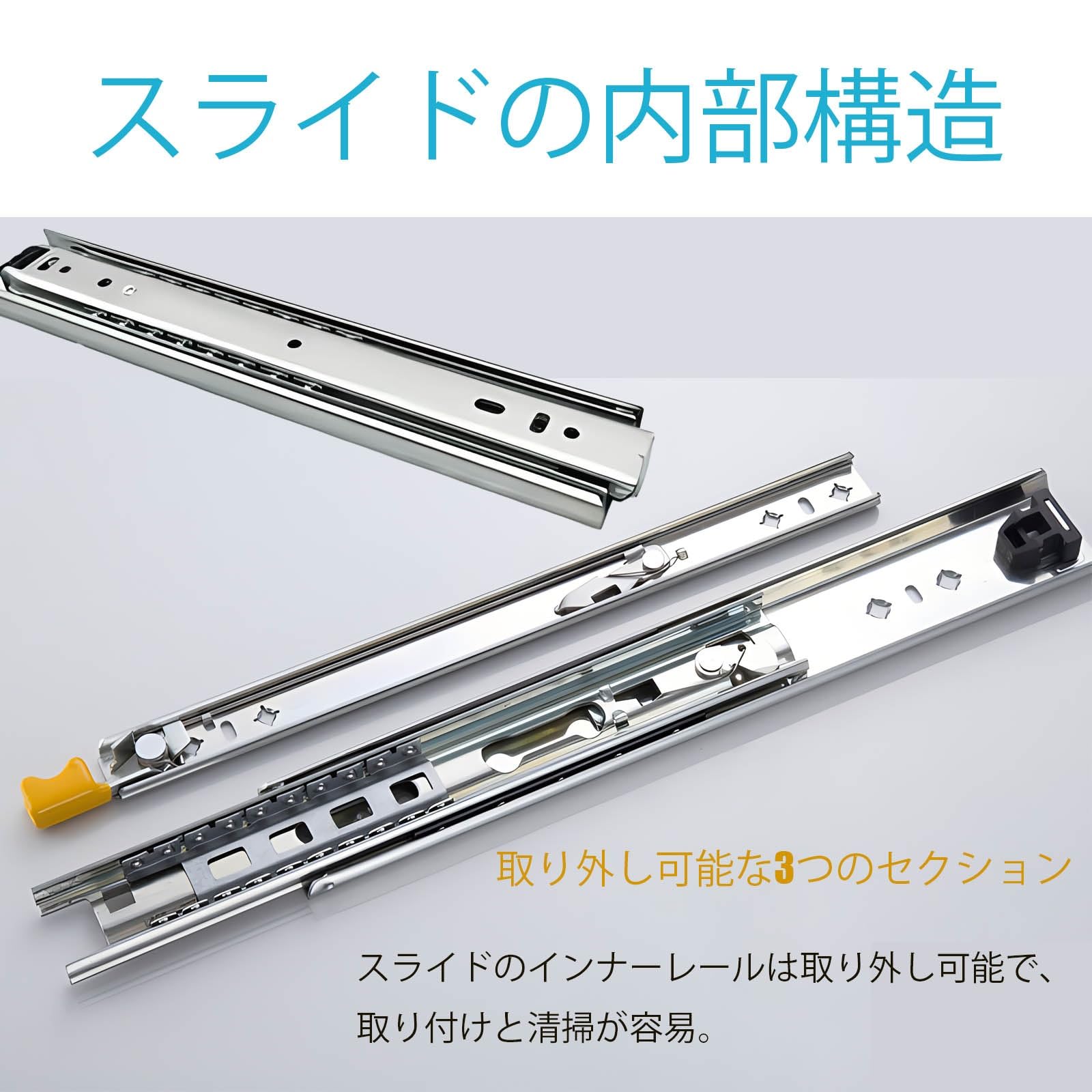 Amazon.co.jp: 引き出しスライドレール 25/30/35/40/45/50/55/60/70/80