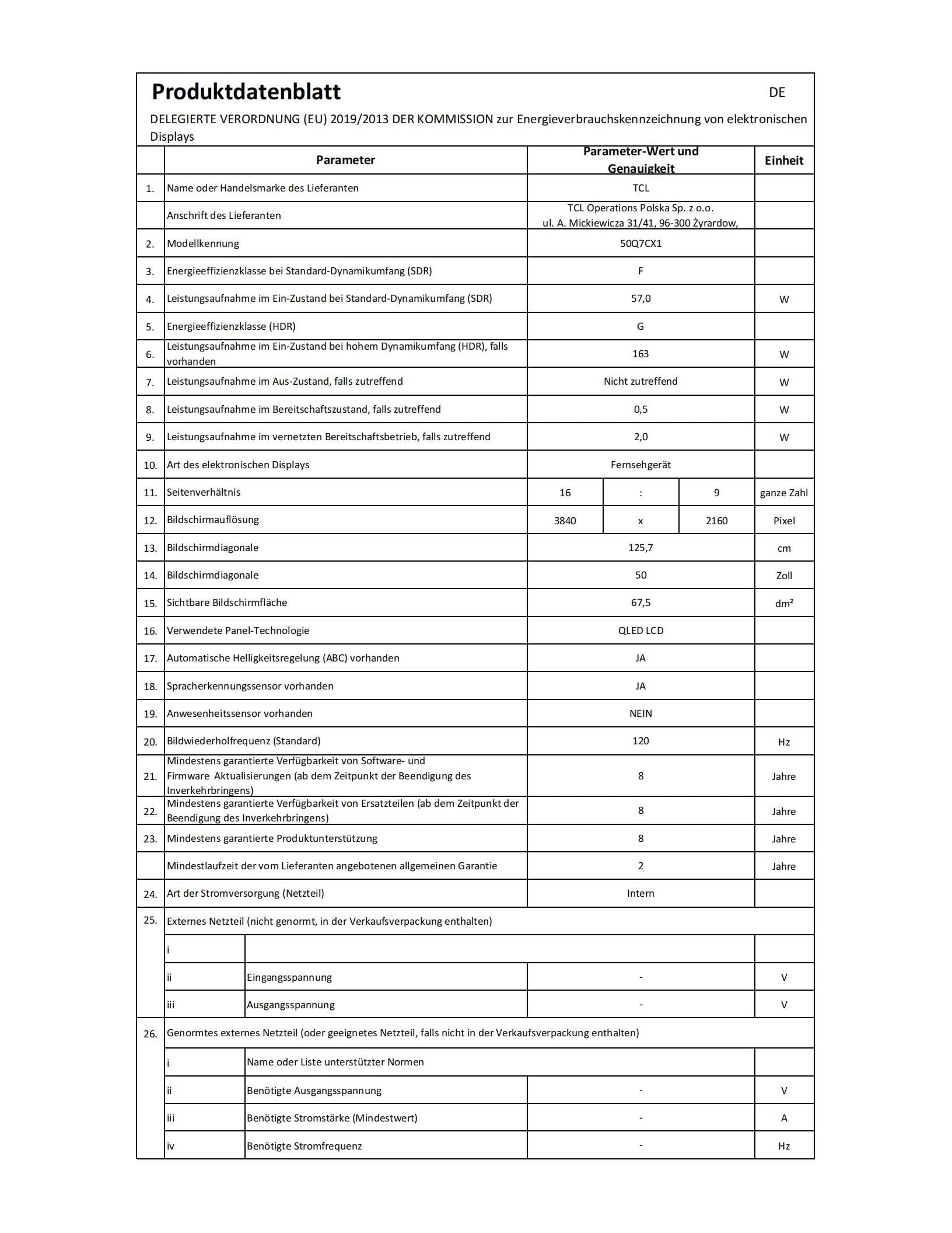 TCL 50Q7C 50 Zoll QD-Mini LED Fernseher, 4K HDR Premium 2000, Smart TV unterstützt durch Google TV (Dolby Vision IQ & Atmos, HVA-Panel, 144Hz Motion Clarity Pro, Freihändige Sprachsteuerung)