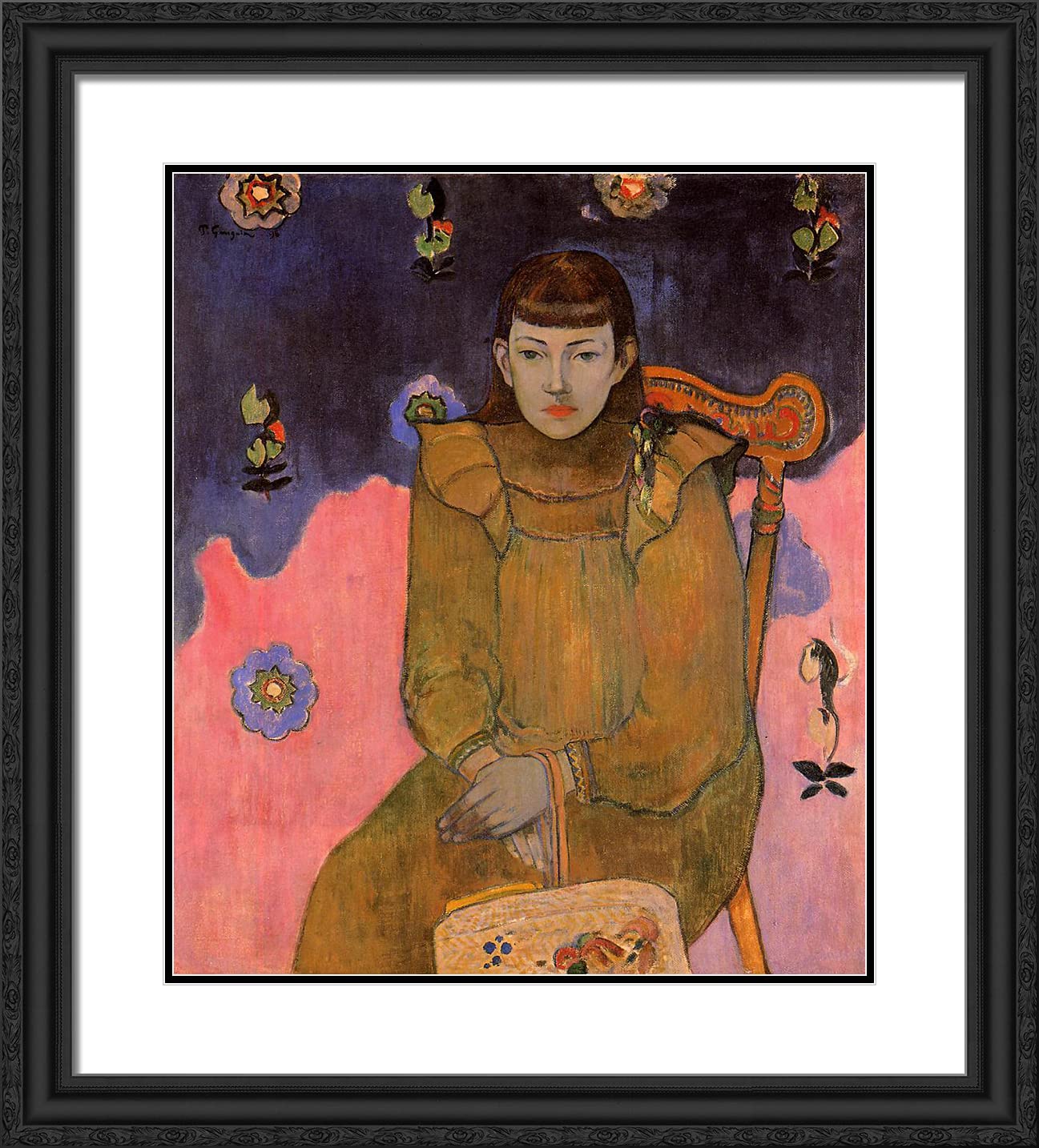 Amazon.com: ArtDirect Gauguin, Paul 20x22 Black Ornate Framed Art