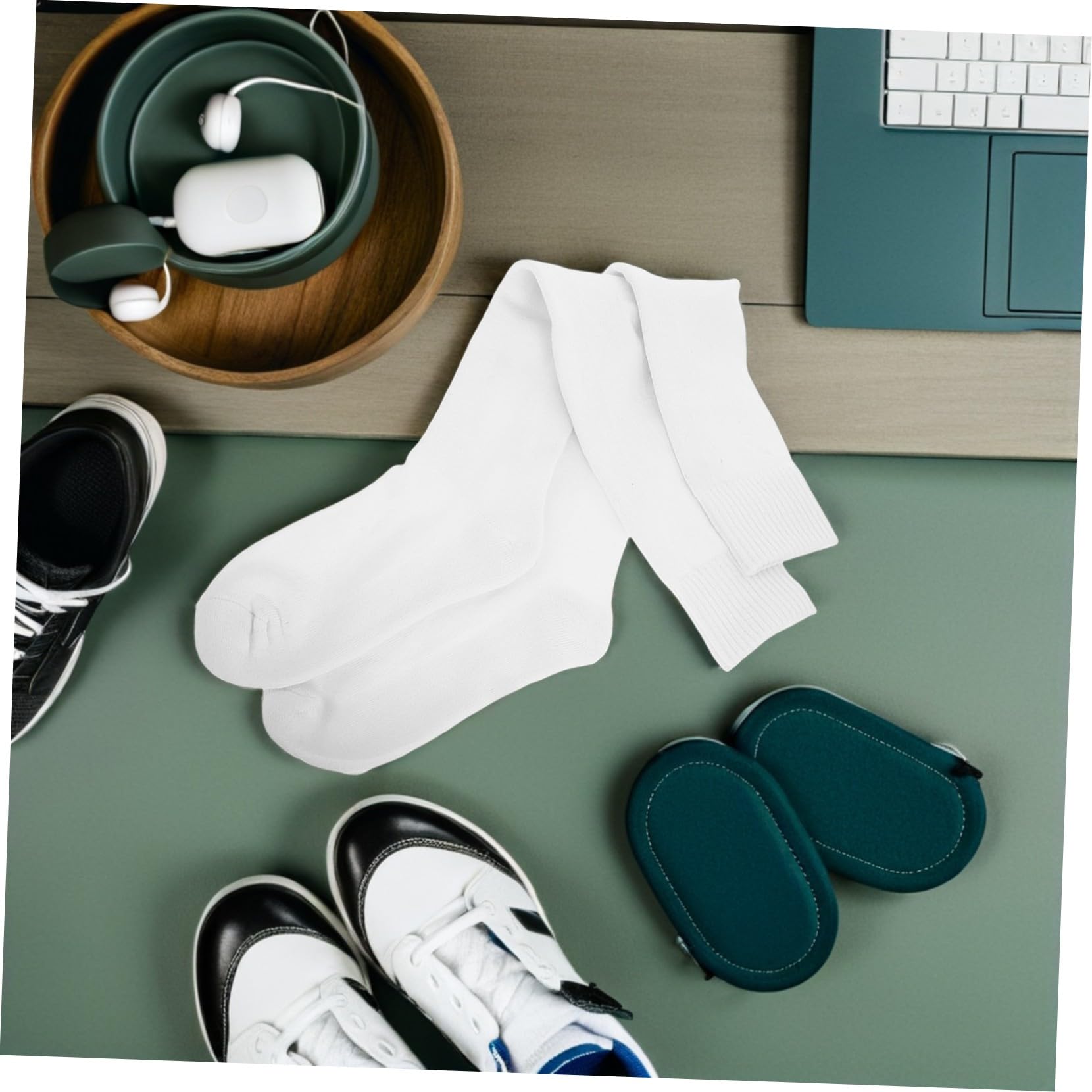 4 Pares Calcetines de Esgrima con Refuerzo Rodilla Medias Altas Transpirables con Acolchada para Fútbol y Hockey sobre Césped Seguro y Antideslizante para Adultos y Jóvenes