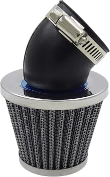 ELIFEPARTS 38mm Elbow Conical Air Filter Cleaner for Motorcycle 110cc 125cc CRF SSR Sunl Taotao Pit Dirt Bike ATV Quad Silver