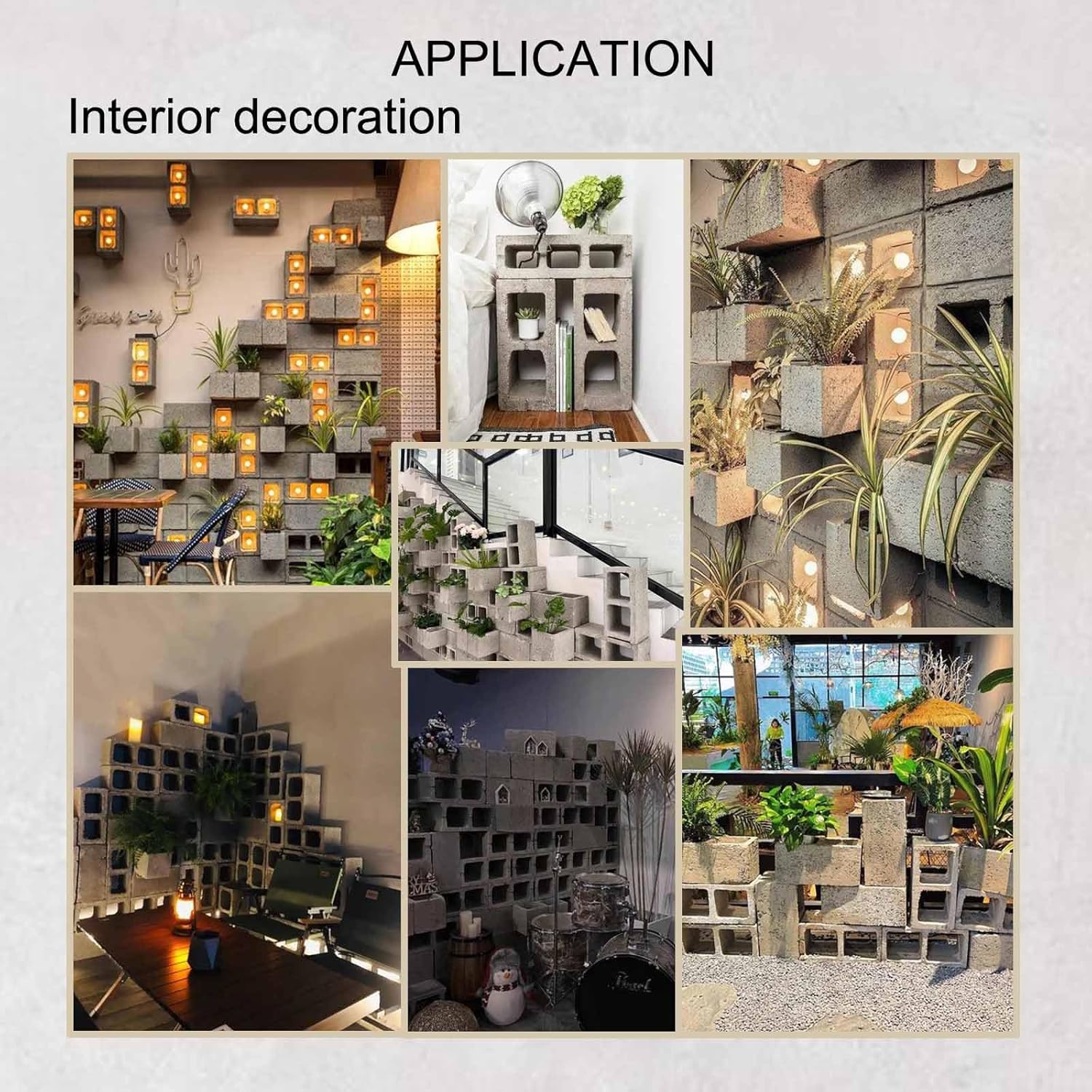 INTBUYING Concrete Hollow Brick Mold, Concrete Brick Making Tool, Manual Hollow Soil Block Forming Tool for DIY Constructing Garden Borders, Flower beds, Fence Walls and Landscaping Decorations