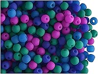 Vista 14 de SCARA - Cuentas redondas de vidrio checo de 0.35 onzas (0.08 pulgadas), cuentas de vidrio neón (activas con rayos UV) para hacer joyas y pulseras