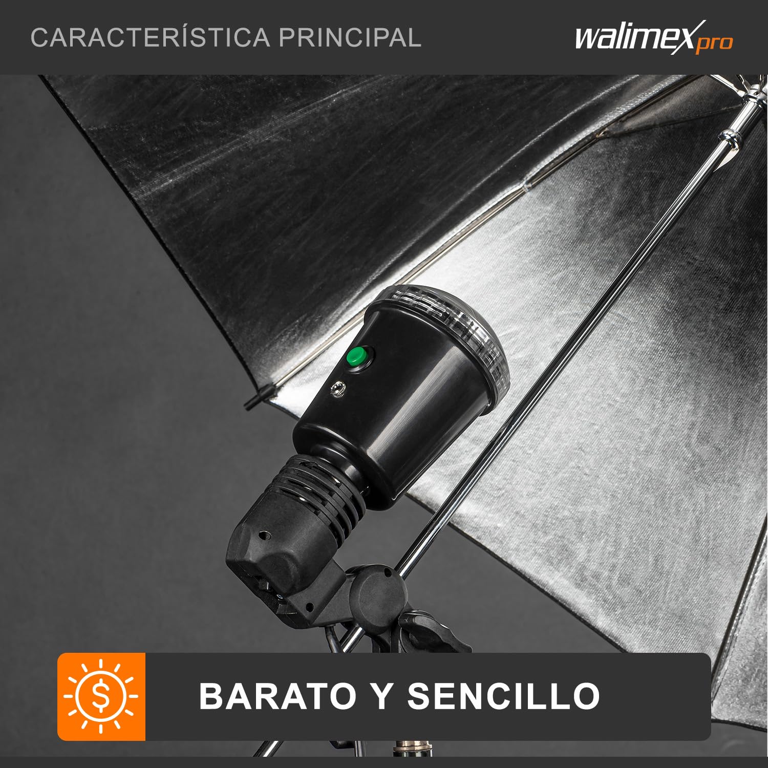 Walimex Pro 40 W Flash de sincronización lámpara – Studio Flash Studio lámpara con fotocélula Sync