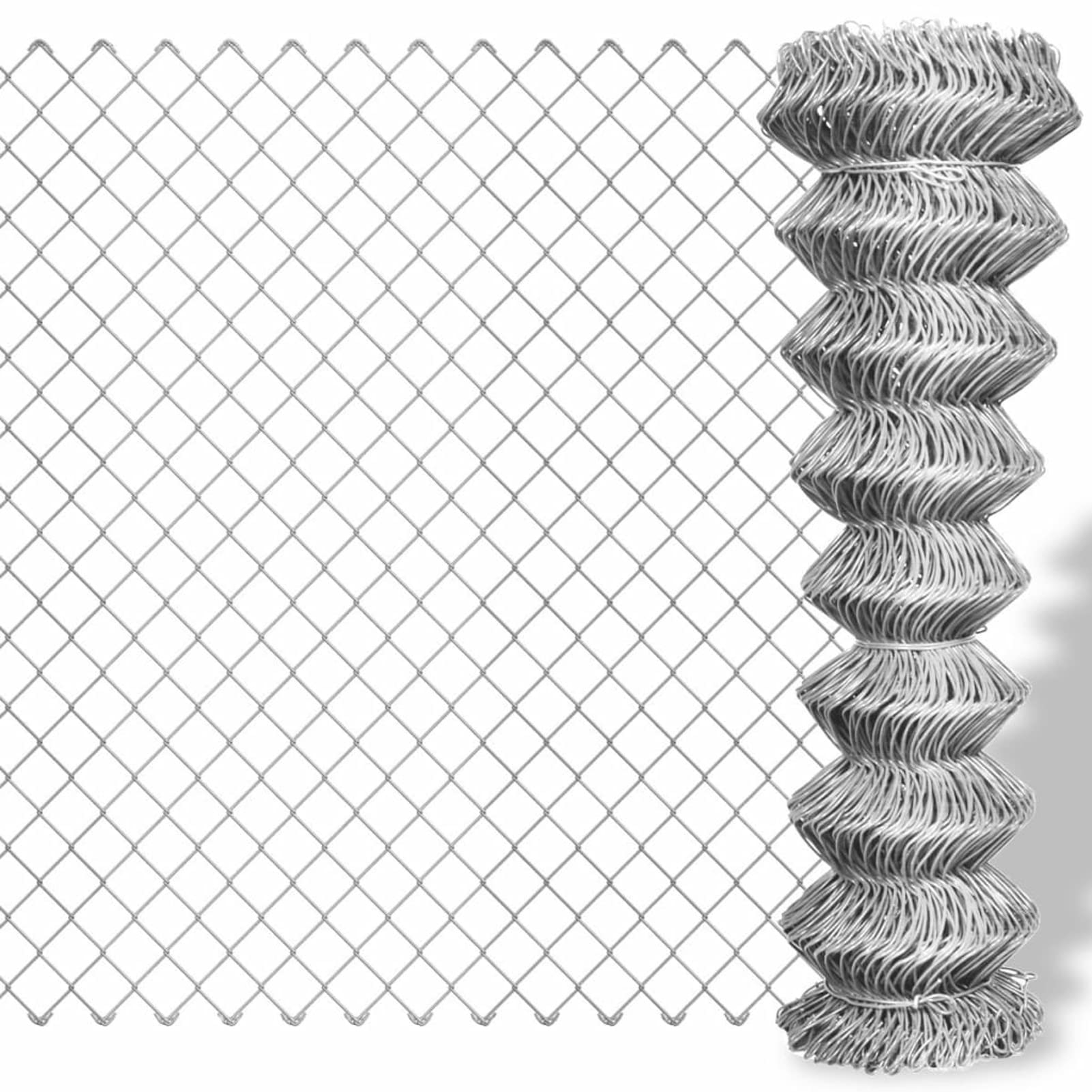 Valla de Tela metálica, Alambradas para Fincas, Malla Metalica, Alambre De Espino, Valla Metalica, Malla Ganadera, Malla Cinegética, Acero galvanizado Plateado 15x1 m
