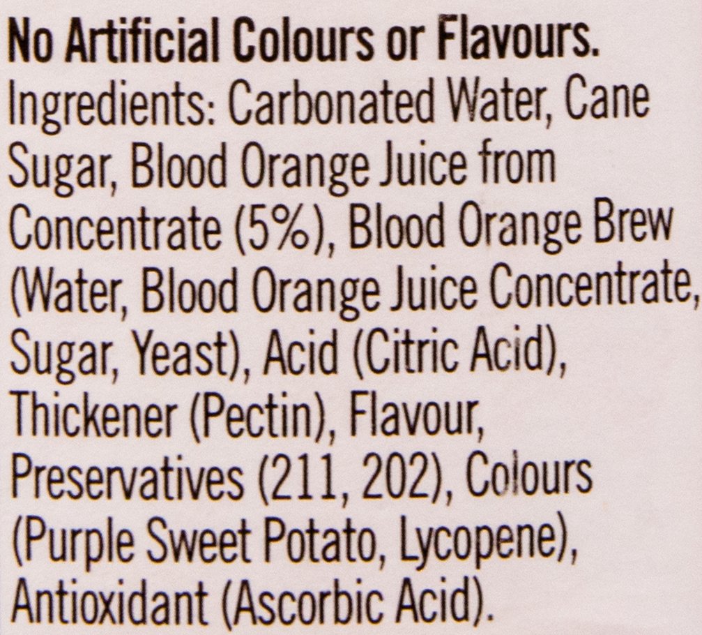 Bundaberg Blood Orange, Sparkling Fruit Drink, 12.7 Fl Oz, 4 Ct (Pack of 4)
