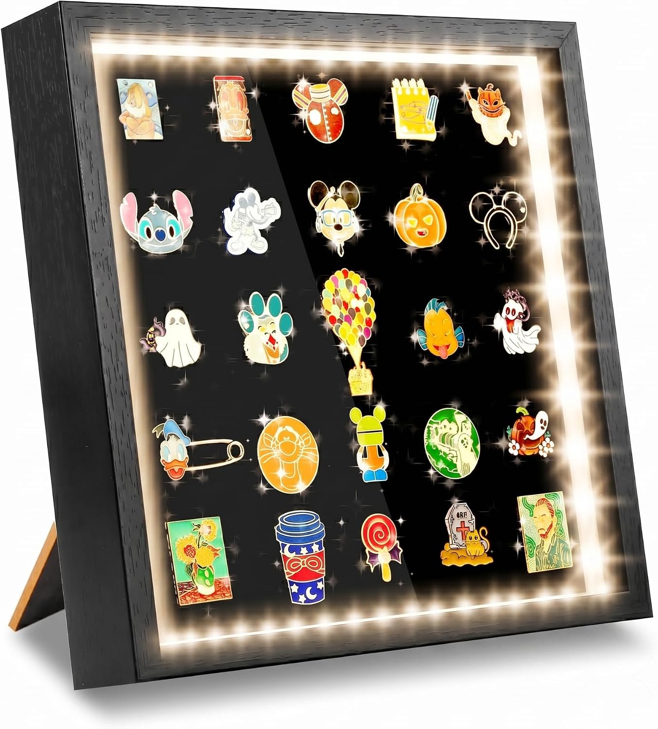 LED Pin Display Case & Trading Pin Board - Illuminated Pin Collection Display & Pin Board for Enamel Pins - Ideal Pin Display Board Gift for Pin Collector