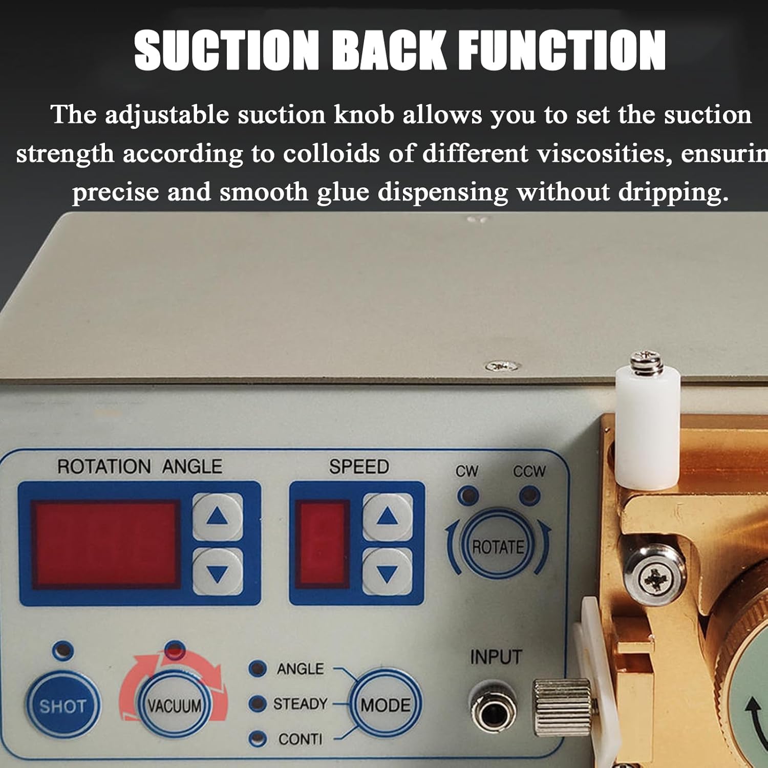 Semi-Auto Peristaltic Digital Display Glue Dispenser Machine, Manual Tube Dispensing Pen, Dispensing Controller, Speed 0~160RPM, for Electr, Various Aqueous Glues