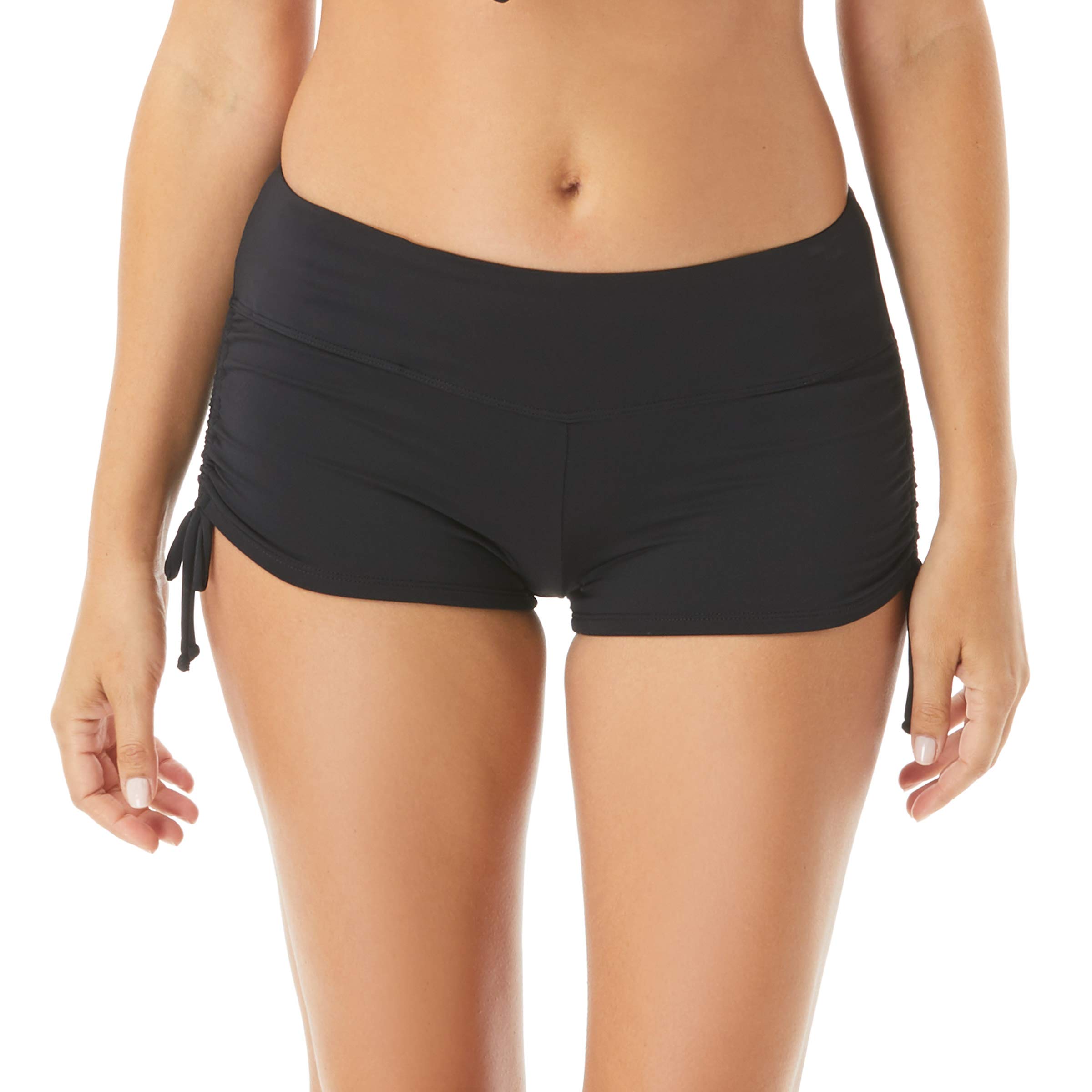 Women's Blake Adjustable Side Tie Boy Swim Short Bikini Bottom-image-39
