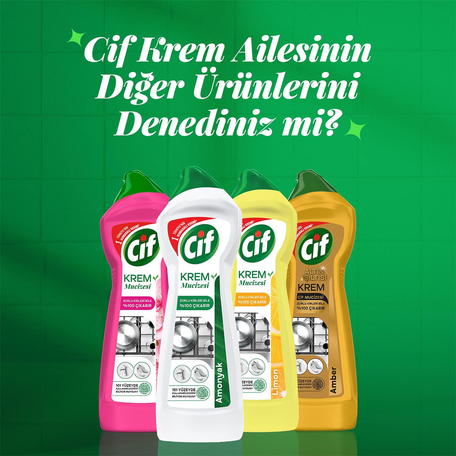 Cif Krem Yeni Nesil Yüzey Temizleyici Amonyak 750 ml