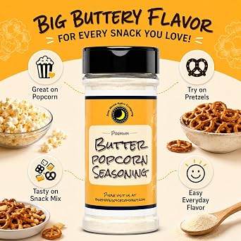 Premium | Butter Popcorn Seasoning | Popcorn, Snacks & Veggies